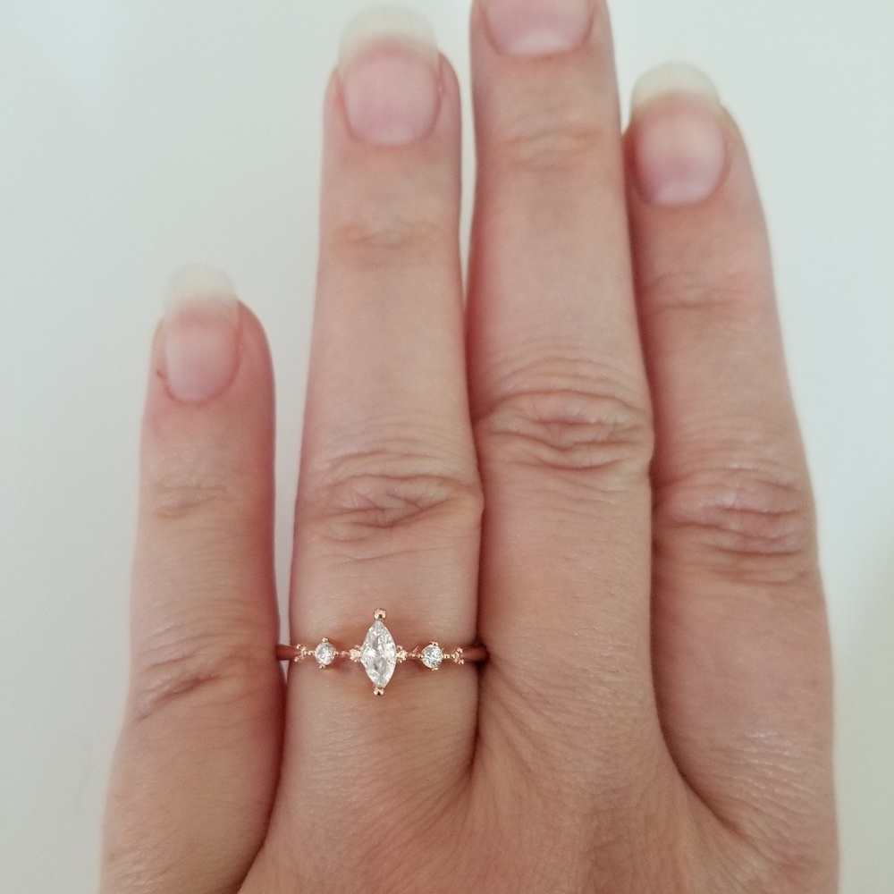 HOST PICK!!!🌹Rose Gold Marquise Ring - Picture 6 of 7